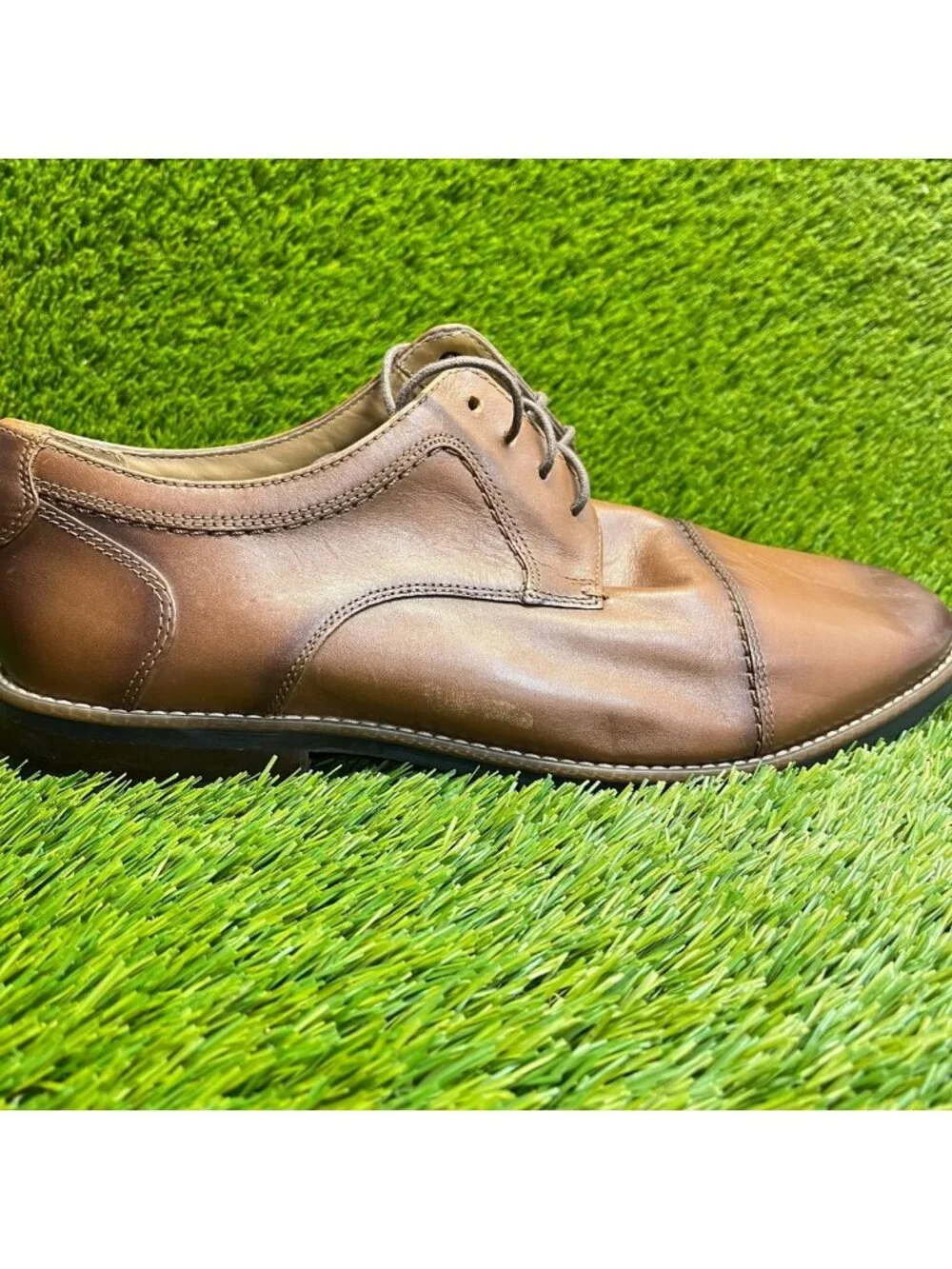 Nunn Bush Westwood Mens Size 12E Brown Classic Cap Toe Oxford Dress Shoes